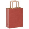 Sacs en papier 50 pcs avec poignées rouge 18x8x22 cm 
