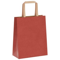 Sacs en papier 50 pcs avec poignées rouge 18x8x22 cm 