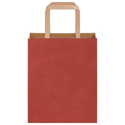 Sacs en papier 50 pcs avec poignées rouge 18x8x22 cm 
