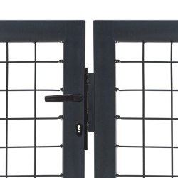 Portillon avec poteaux Acier 350 x 120 cm Anthracite 