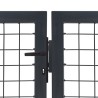 Portillon avec poteaux Acier 350 x 120 cm Anthracite 