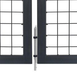 Portillon avec poteaux Acier 350 x 120 cm Anthracite 