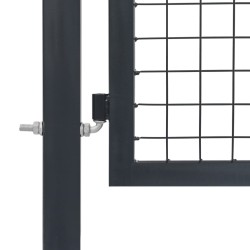 Portillon avec poteaux Acier 350 x 120 cm Anthracite 