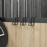 Porte-brides 3 pcs noir acier 