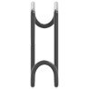 Porte-brides 3 pcs noir acier 