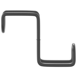 Porte-brides 3 pcs noir acier 