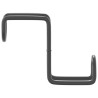 Porte-brides 3 pcs noir acier 