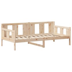 Ensemble de lit de jour et de banc avec toit sans matelas 