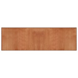 Tapis rectangulaire marron 60x200 cm bambou 