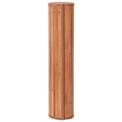 Tapis rectangulaire marron 60x200 cm bambou 