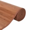 Tapis rectangulaire marron 60x200 cm bambou 