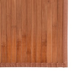 Tapis rectangulaire marron 60x200 cm bambou 