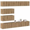 Ensemble de meuble TV mural 6 pcs chêne artisanal 