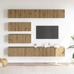 Ensemble de meuble TV mural 6 pcs chêne artisanal 