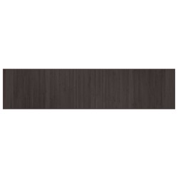 Tapis rectangulaire marron foncé 70x300 cm bambou 