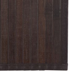 Tapis rectangulaire marron foncé 70x300 cm bambou 