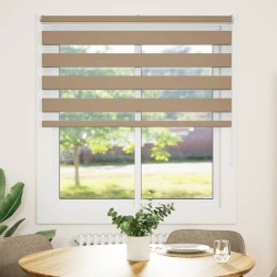 Store zèbre marron sable largeur du tissu 120,9 cm polyester 