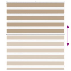 Store zèbre marron sable largeur du tissu 120,9 cm polyester 