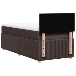 Sommier à lattes de lit avec matelas Marron foncé 80x200 cm 