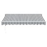 Auvent rétractable anthracite/blanc 3x2,5 m tissu et aluminium 