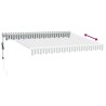 Auvent rétractable anthracite/blanc 3x2,5 m tissu et aluminium 