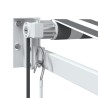 Auvent rétractable anthracite/blanc 3x2,5 m tissu et aluminium 