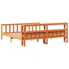 Cadre de lit et tête de lit sans matelas cire marron 180x200 cm 