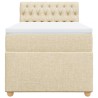 Sommier à lattes de lit avec matelas Crème 80x200 cm Tissu 