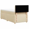 Sommier à lattes de lit avec matelas Crème 80x200 cm Tissu 