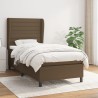 Sommier à lattes de lit avec matelas Marron foncé 90x200 cm 