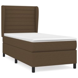 Sommier à lattes de lit avec matelas Marron foncé 90x200 cm 