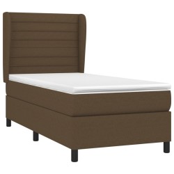 Sommier à lattes de lit avec matelas Marron foncé 90x200 cm 