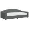 Lit de jour avec matelas gris foncé 90x200 cm tissu 
