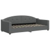 Lit de jour avec matelas gris foncé 90x200 cm tissu 