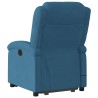 Fauteuil inclinable de massage électrique bleu velours 