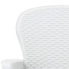 Ensemble de bistro 3 pcs Plastique Blanc Aspect de rotin 