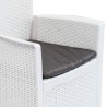 Ensemble de bistro 3 pcs Plastique Blanc Aspect de rotin 