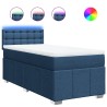 Sommier à lattes de lit avec matelas Bleu 80x200 cm Tissu 