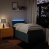 Sommier à lattes de lit avec matelas Bleu 80x200 cm Tissu 