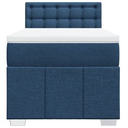 Sommier à lattes de lit avec matelas Bleu 80x200 cm Tissu 