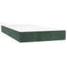 Sommier à lattes de lit matelas LED Vert foncé 80x200cm Velours 