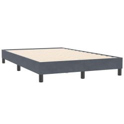 Sommier à lattes de lit et matelas gris foncé 120x210cm velours 
