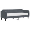 Lit de jour avec matelas gris foncé 80x200 cm velours 