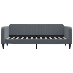Lit de jour avec matelas gris foncé 80x200 cm velours 