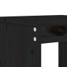 Ensemble à manger de jardin 5pcs noir bois massif de pin 