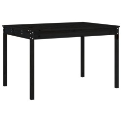 Ensemble à manger de jardin 5pcs noir bois massif de pin 