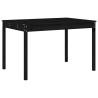 Ensemble à manger de jardin 5pcs noir bois massif de pin 