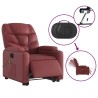 Fauteuil inclinable de massage électrique rouge bordeaux 