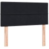Sommier à lattes de lit avec matelas noir 100x210 cm velours 