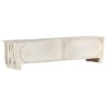 Meuble TV Blanc 140x30x35 cm Bois massif de manguier  